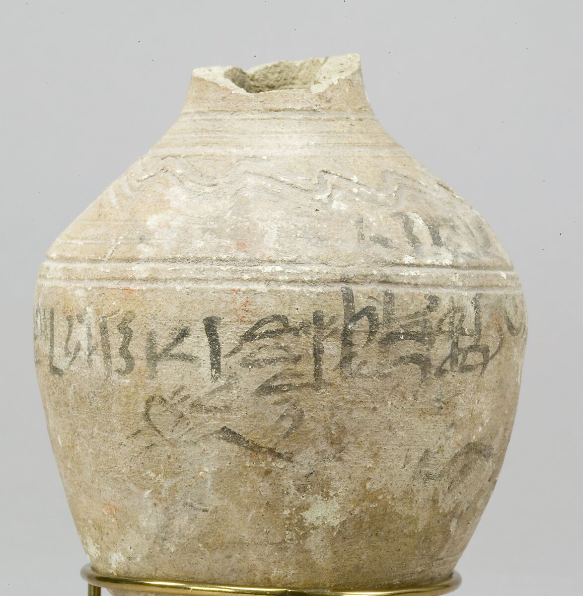 Jar, Pottery (buff), paint