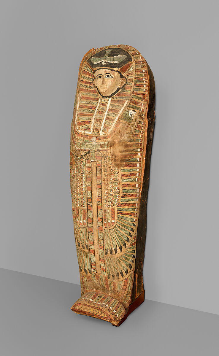 Rishi coffin, Sycomore wood, stucco, paint