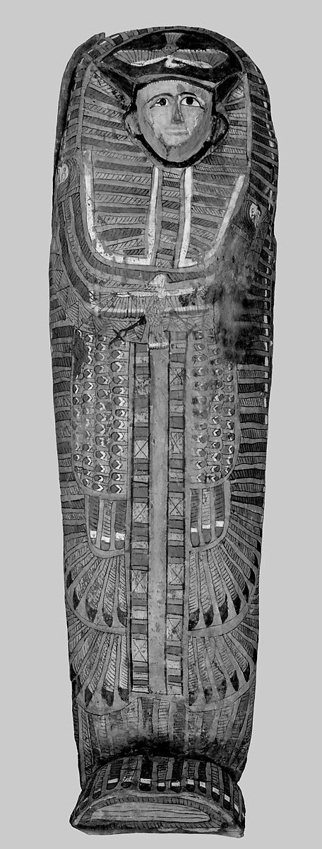 Rishi coffin, Sycomore wood, stucco, paint