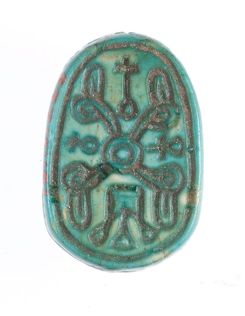 Scarab, Glazed steatite 