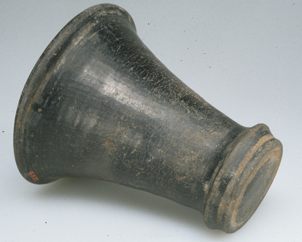 Jar, flaring, Pottery (black polished)