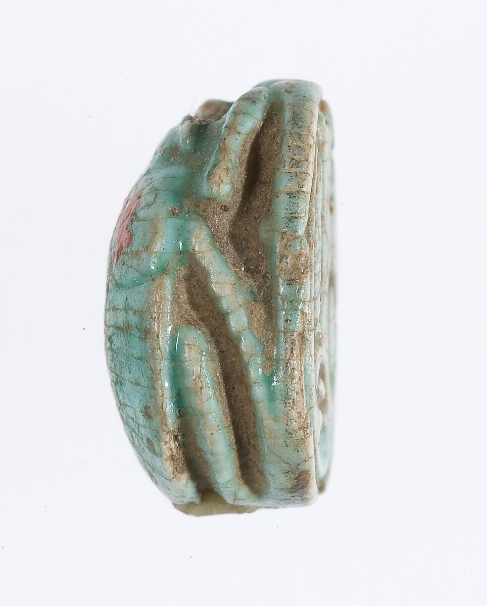 Scarab Inscribed With the Name Nefertari, Blue glazed steatite