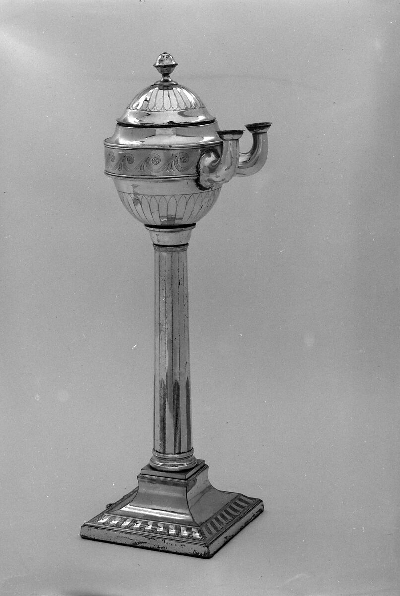 Oil Lamp, Sheffield silver plate 