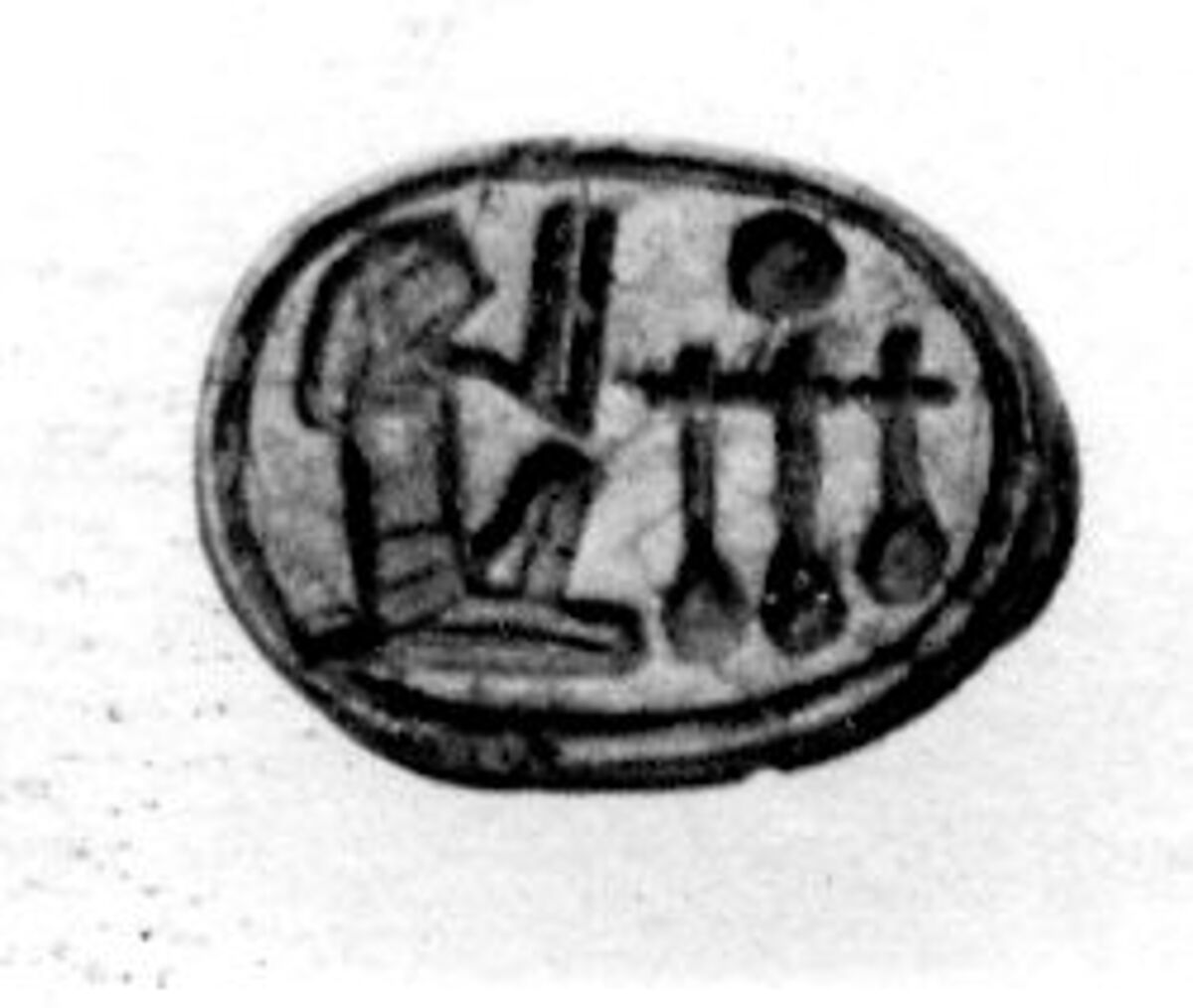 Scarab Inscribed With the Name of Princess Neferure, Green glazed steatite 