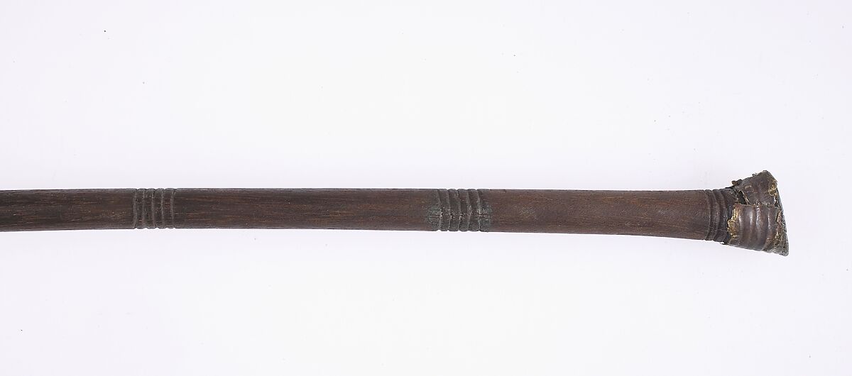 Ax, Bronze or copper alloy, wood, gold leaf