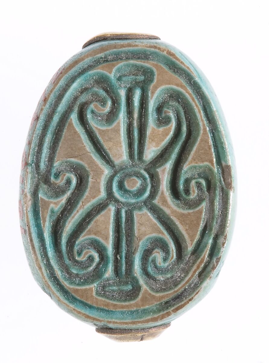 Scarab, Steatite (glazed), gold 