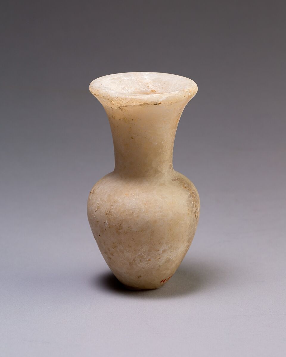 "Opening of the Mouth" vessel of Perneb, Travertine (Egyptian alabaster)