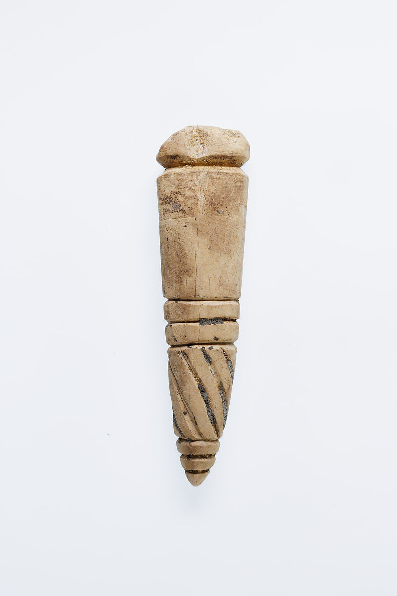 Tag amulet in the form of a tusk, Ivory, paste 