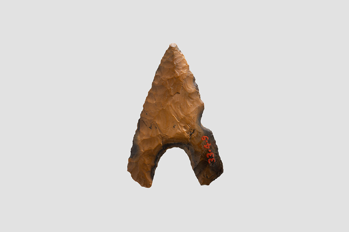 Hollow-Base Projectile Point, Flint