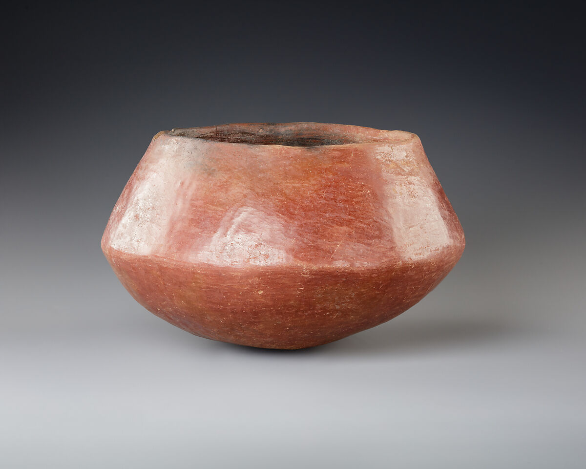 Red polished ware bowl, Pottery