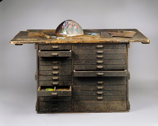 Original tulip shade wood block from Tiffany Studios, Tiffany Studios (1902–32), Wood, American