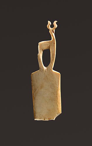 Bone comb with an antelope