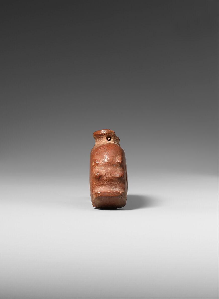 Hippopotamus amulet, Limestone (pink)