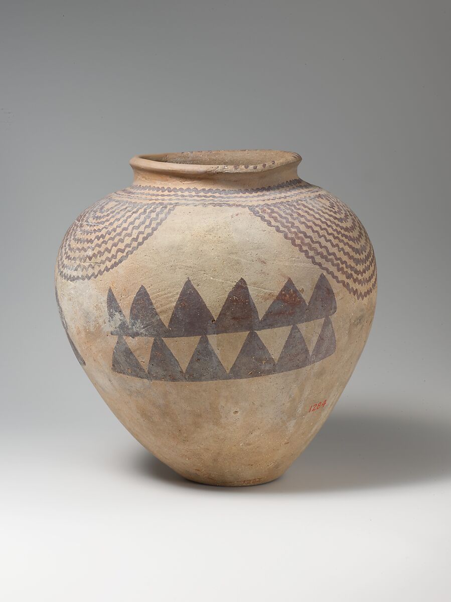 Jar with Motifs of Plants and Water, Pottery, paint (Decorated ware)