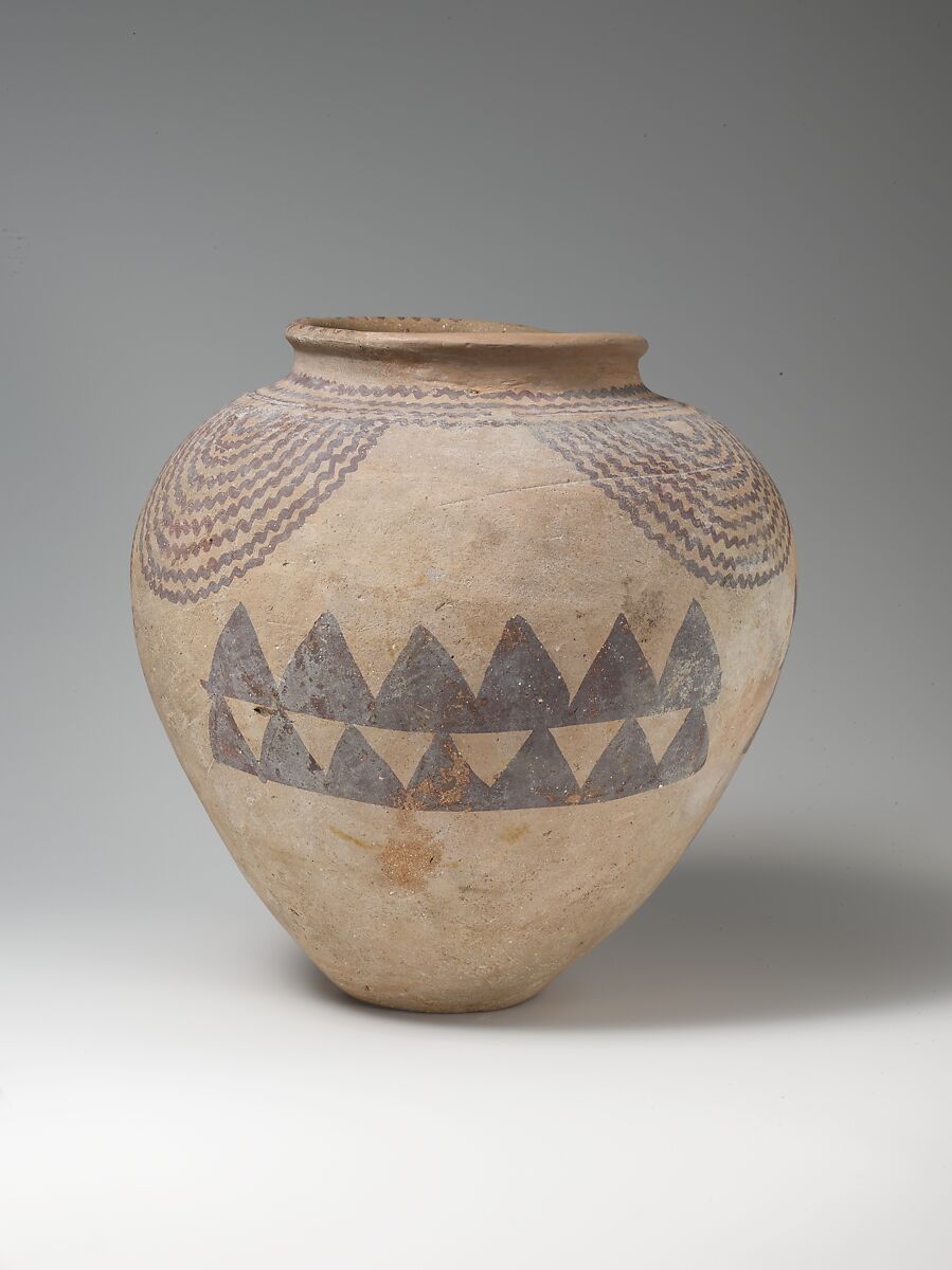 Jar with Motifs of Plants and Water, Pottery, paint (Decorated ware)