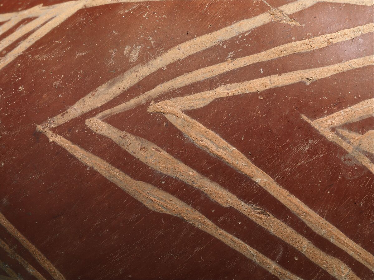 White cross-lined ware bowl with geometric patterns, Pottery, paint