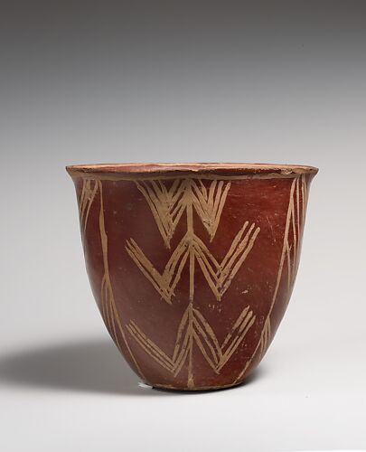 White cross-lined ware bowl with geometric patterns
