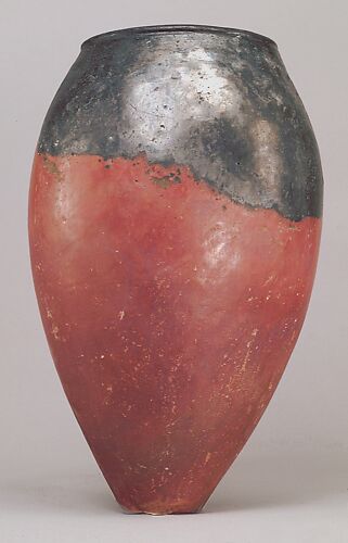 Black-topped red ware jar