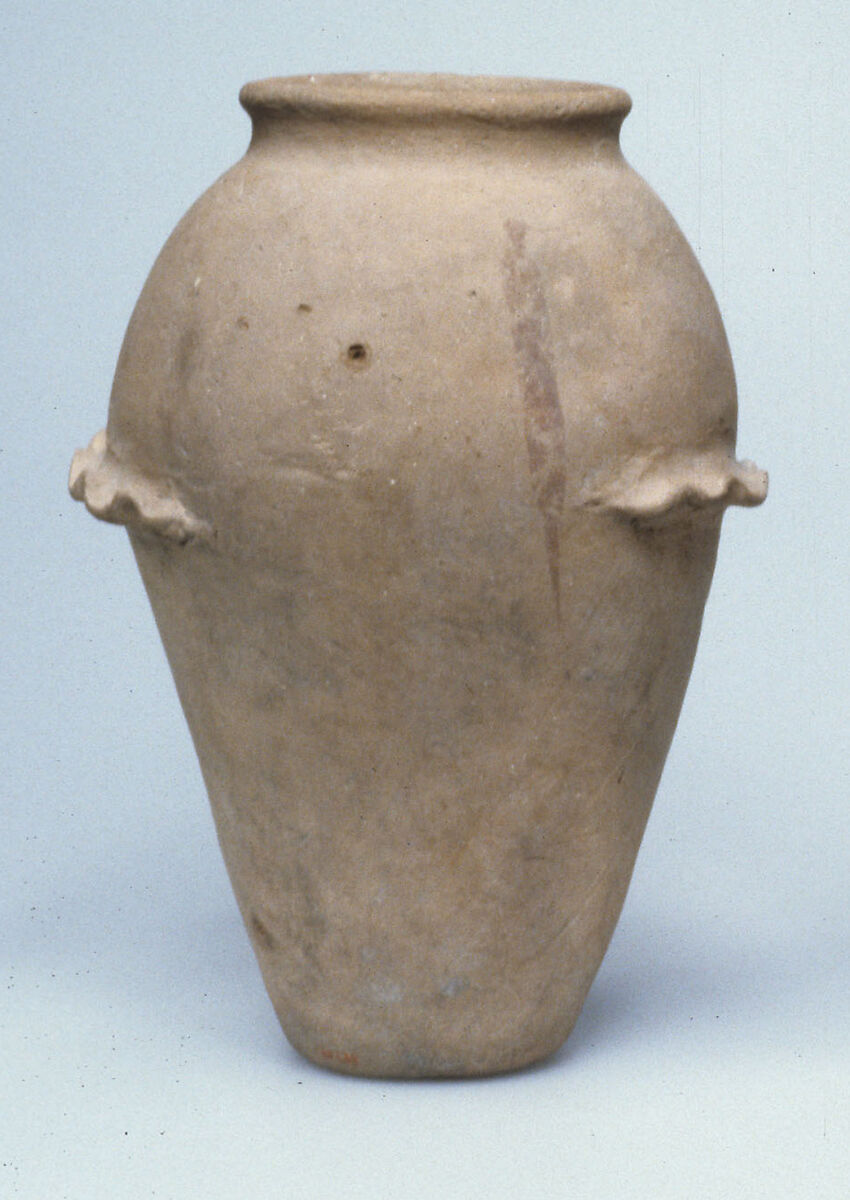 Wavy-handled jar, Pottery