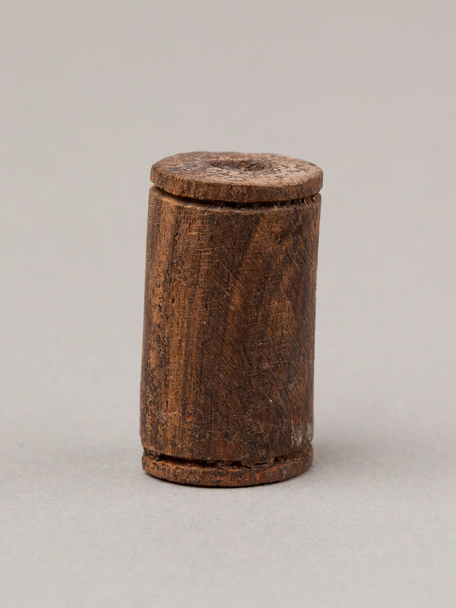 Uninscribed cylinder seal, Ebony