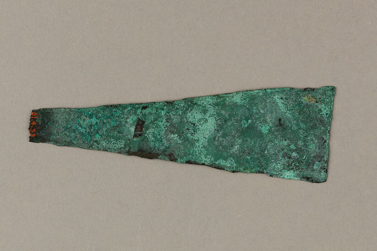 Model adze blade, Copper alloy