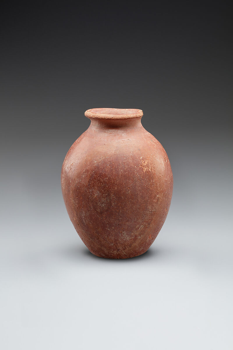Red polished ware jar with a spout, Pottery