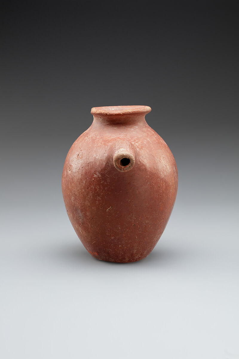 Red polished ware jar with a spout, Pottery