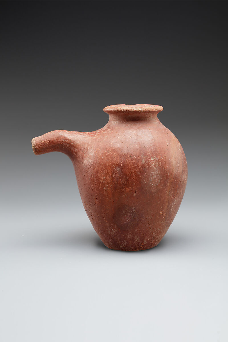 Red polished ware jar with a spout, Pottery