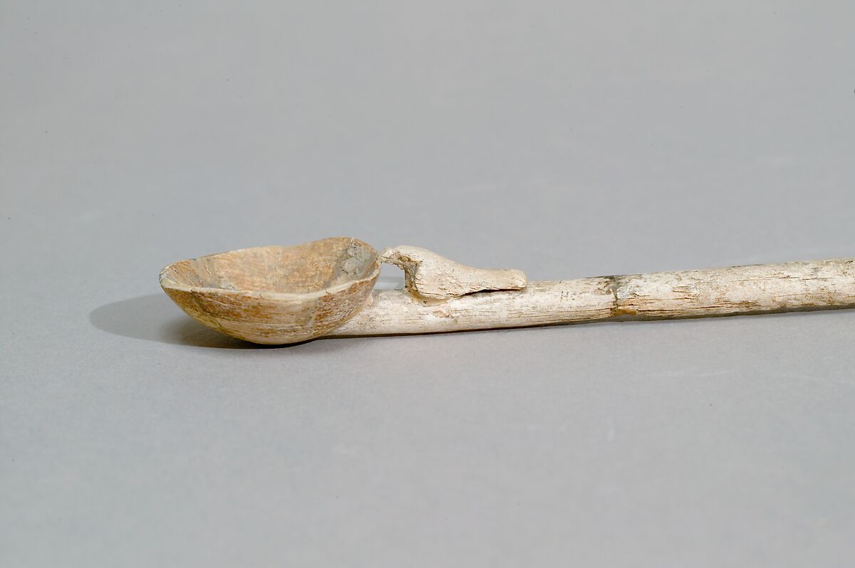Spoon with a falcon on the handle, Ivory