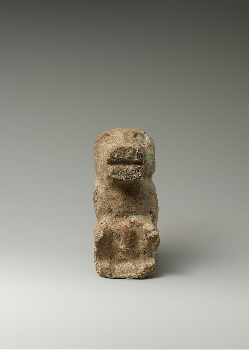 Figurine of a baboon, Faience