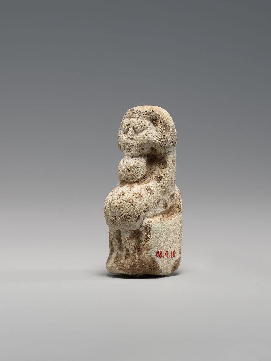A Woman and Her Child, Faience