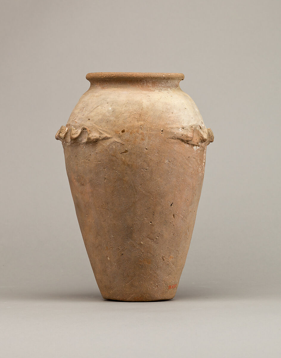 Wavy-handled jar, Pottery