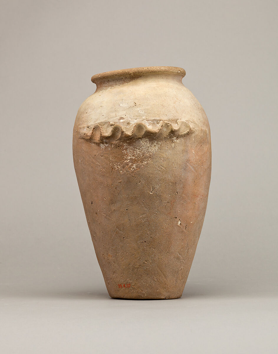 Wavy-handled jar, Pottery