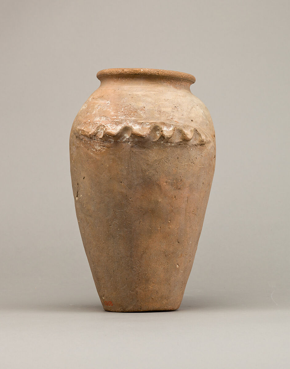 Wavy-handled jar, Pottery