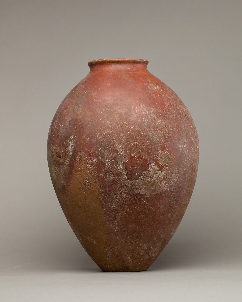 Red polished ware jar, Pottery
