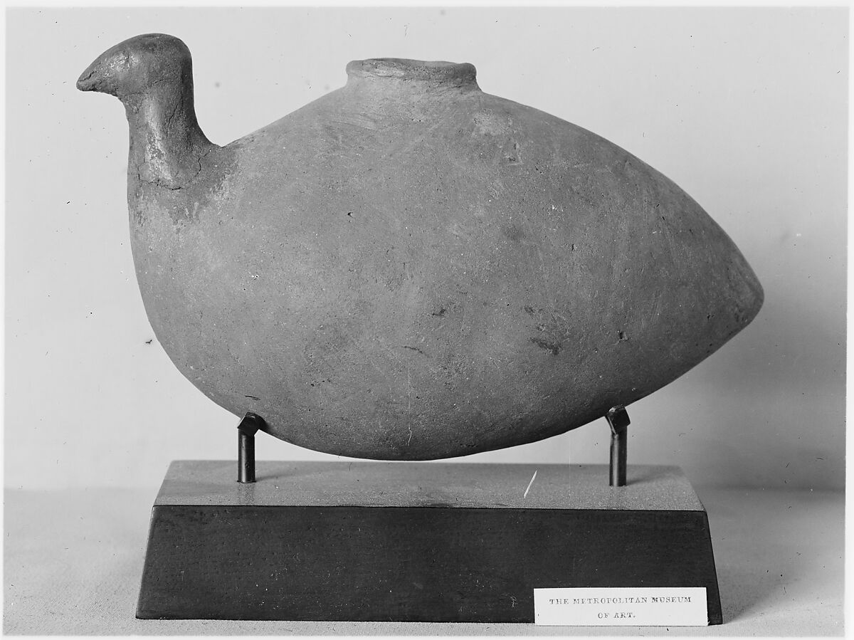 Vessel in shape of bird, Pottery