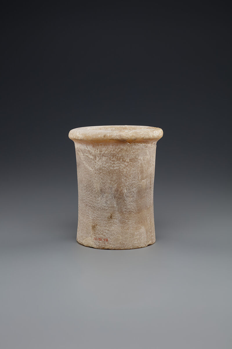 Cylinder jar, Travertine (Egyptian alabaster)