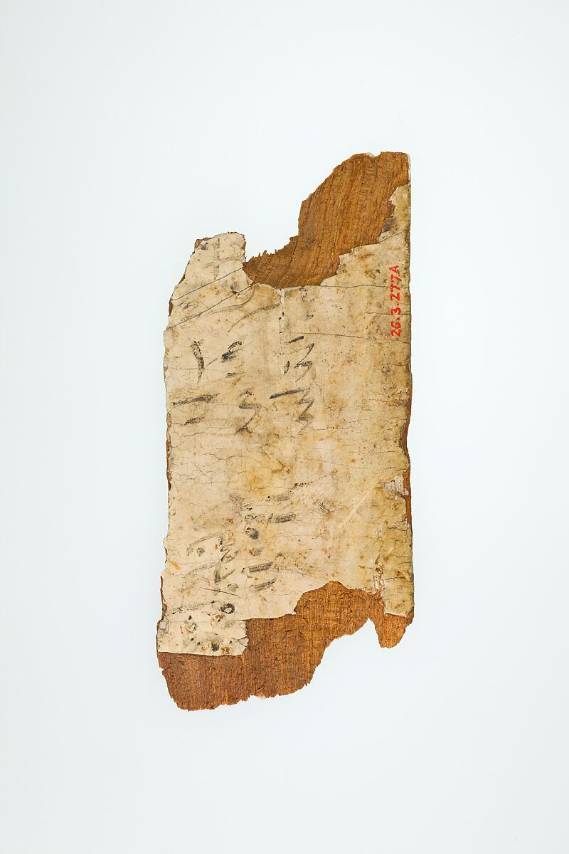 Fragments from a Scribe's Writing Board, Sycomore wood, gesso