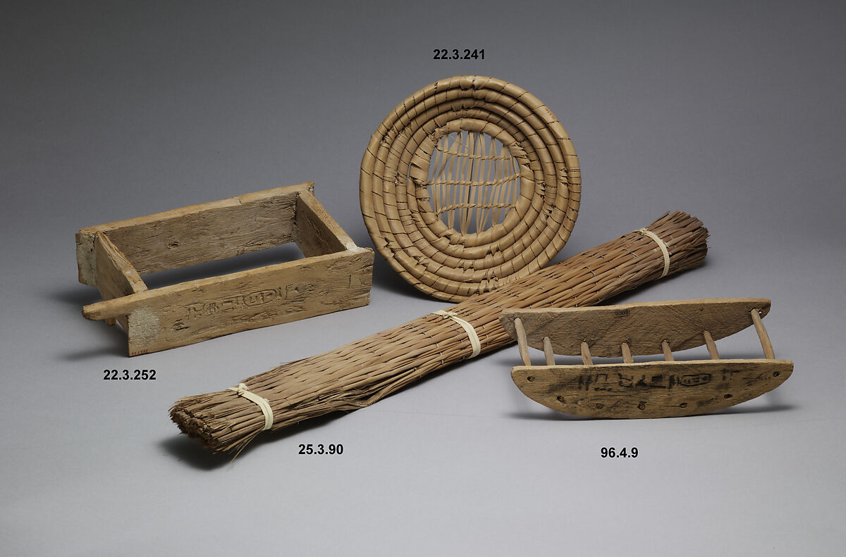 Model Stone Rocker from a Foundation Deposit for Hatshepsut's Temple, Wood, ink