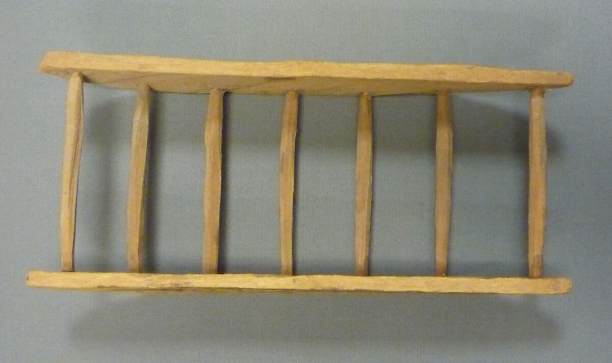 Model Stone Rocker from a Foundation Deposit for Hatshepsut's Temple, Wood, ink