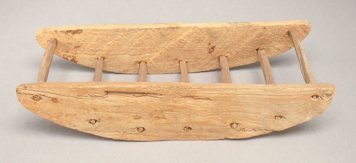 Model Stone Rocker from a Foundation Deposit for Hatshepsut's Temple, Wood, ink