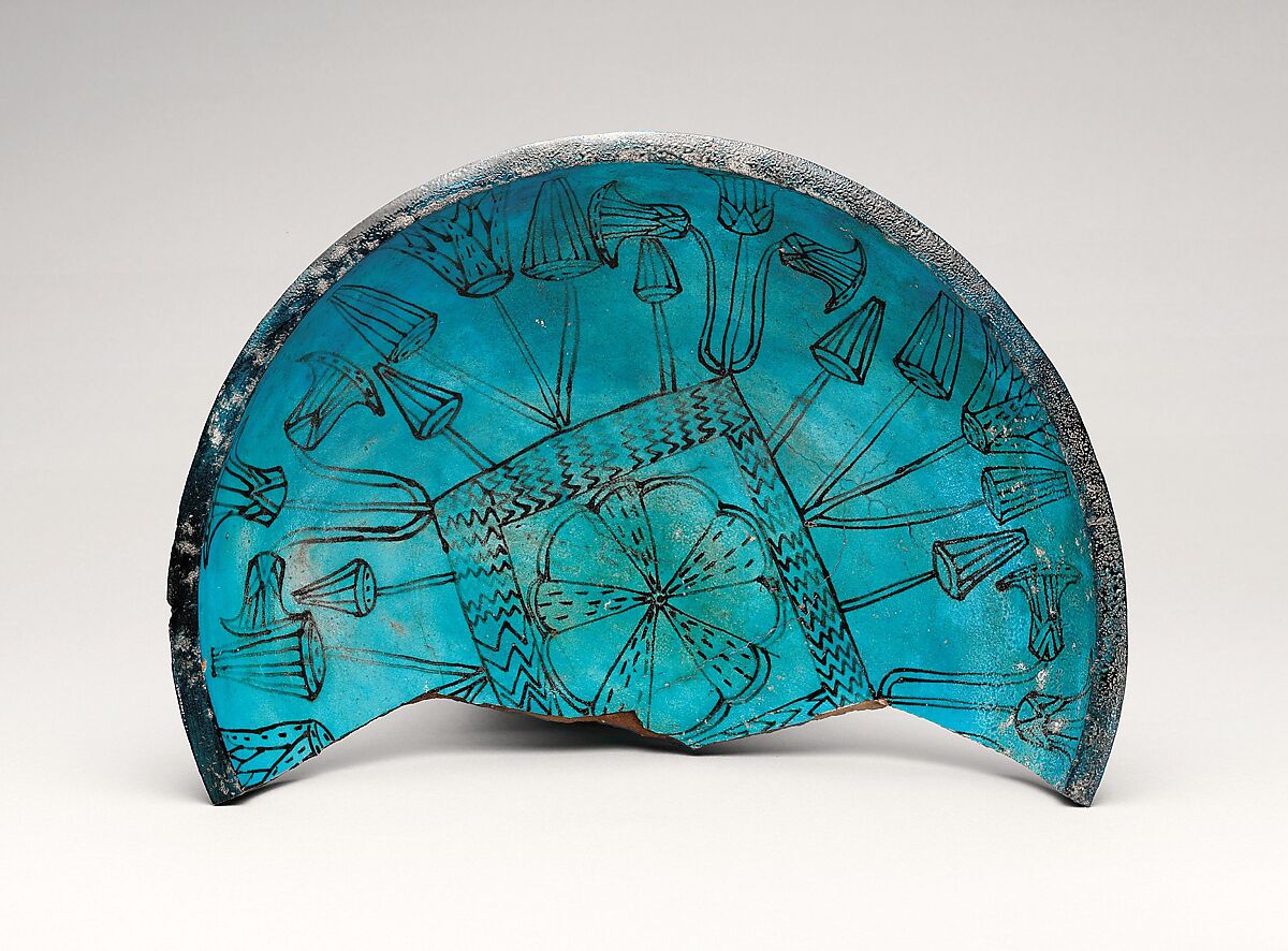 Marsh Bowl, Faience, paint