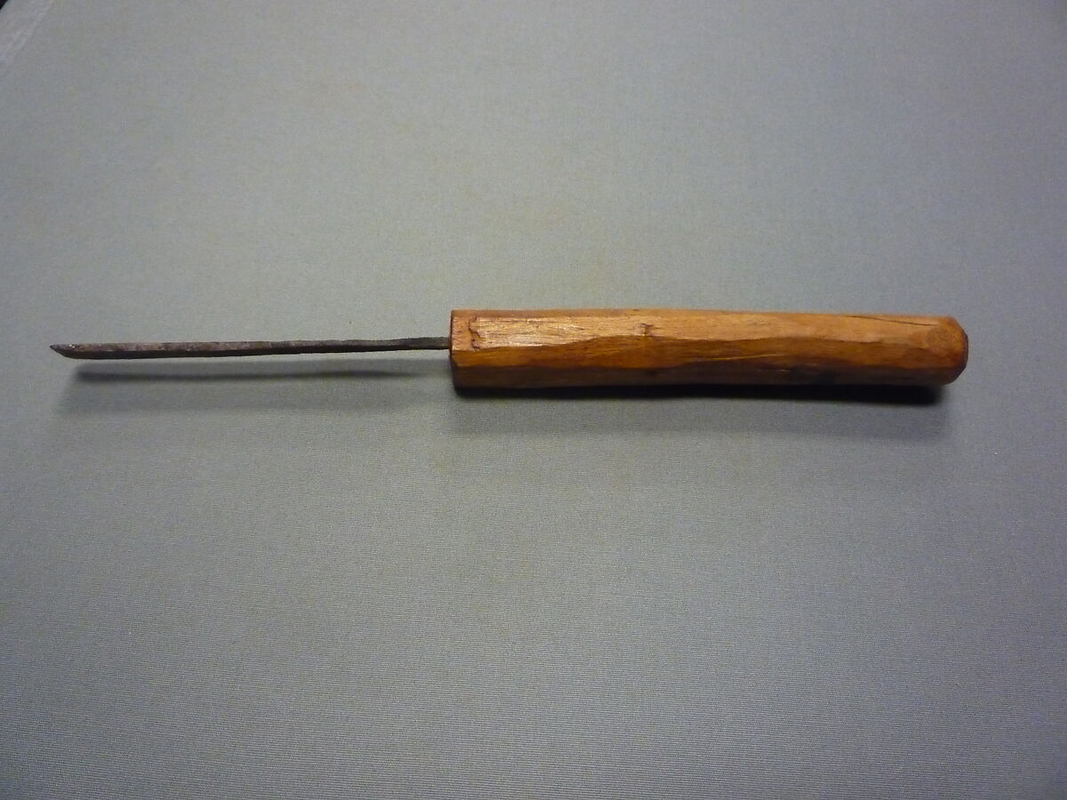 Carpenter's Chisel from a Foundation Deposit for Hatshepsut's Temple, Wood, Copper alloy