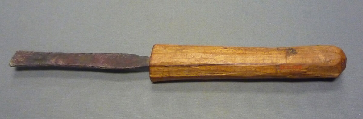 Carpenter's Chisel from a Foundation Deposit for Hatshepsut's Temple, Wood, Copper alloy