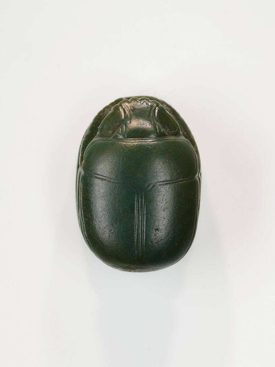 Scarab Inscribed With The Titulary of Amenhotep I, Jasper (green)