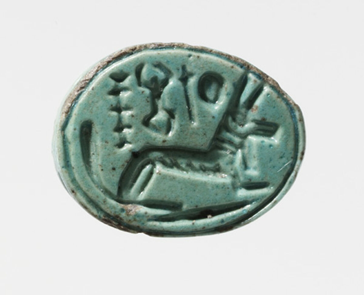 Scarab Inscribed With the Name Aakheperenre (Thutmose II), Glazed steatite