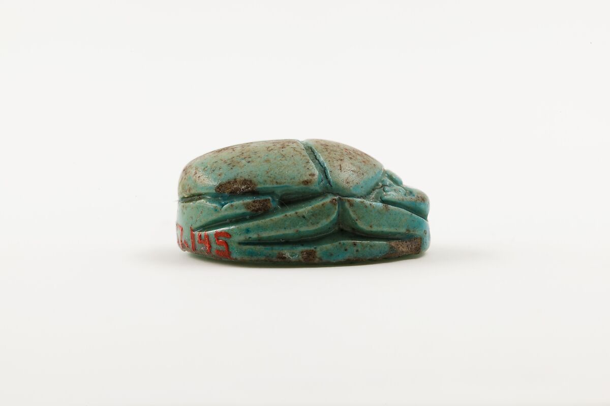 Scarab Inscribed With the Name Aakheperenre (Thutmose II), Glazed steatite