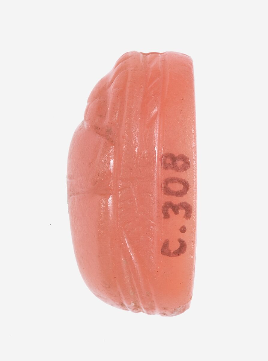 Scarab Inscribed With a Private Name (?), Red jasper or carnelian