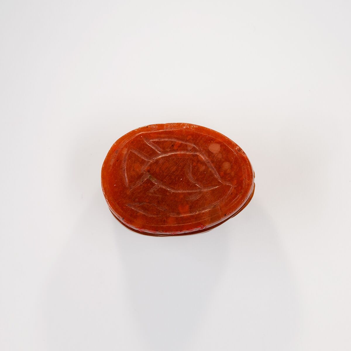 Scarab with Tilapia Fish, Jasper (red) 