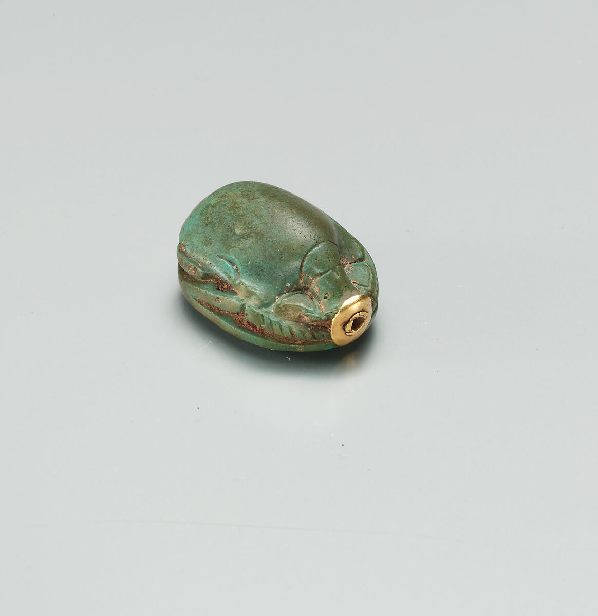 Scarab, Egyptian blue, gold